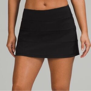 Lululemon Pace Rival Black Skirt Mid-Rise